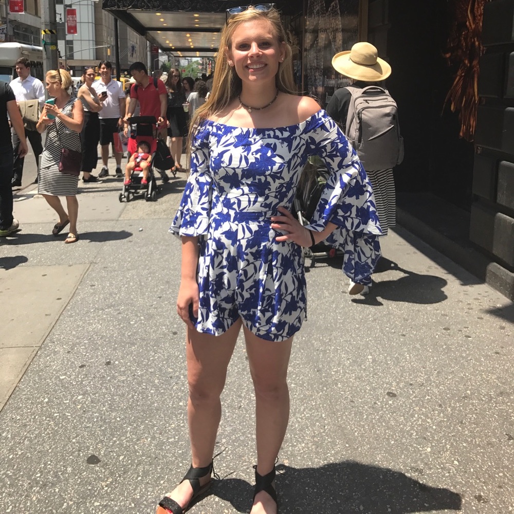 Floral print romper